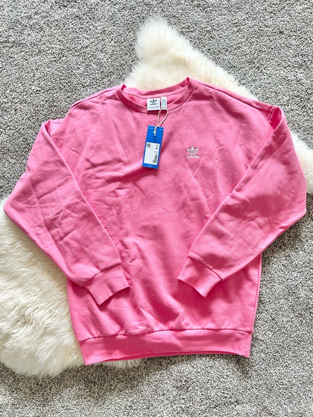 💕Girls XL Adidas Pink Crewneck Sweatshirt NWT 💕
